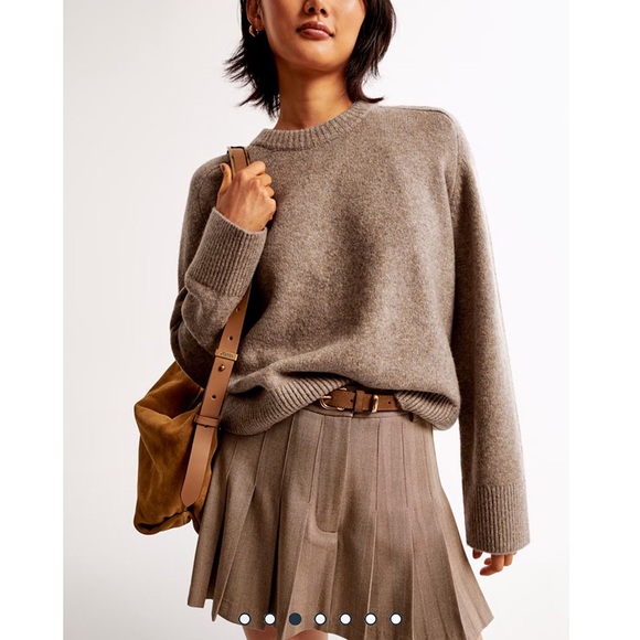 Abercrombie & Fitch Taupe Madeline Crew Sweater - Picture 6 of 14